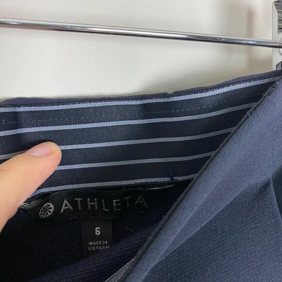 Athleta Wander Slim Straight Ankle Pants Blue Womens 6 FLAW - Picture 6 of 12